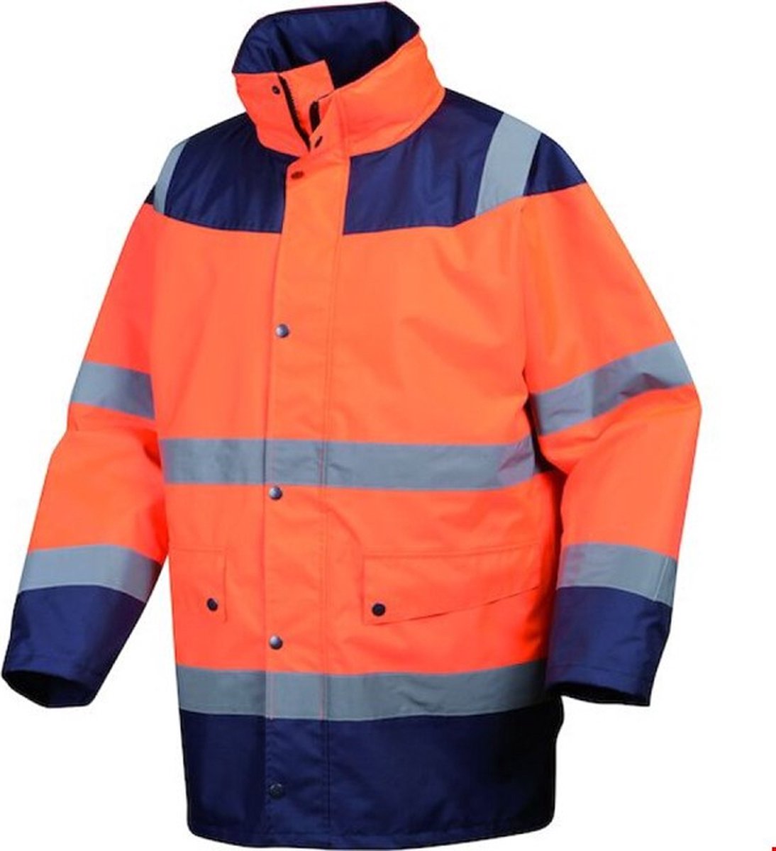 Opsial parka met hoge zichtbaarheid oranje/marineblauw maat XXL