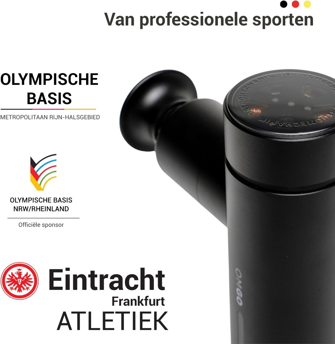 Afbeelding 3 van OrthoMechanik Go 2.0 - Compact Massage Gun Professional met Smartphone App-Expert Video's - Massage apparaat met accessoires en premium draagtas - Massage pistool voor sneller herstel