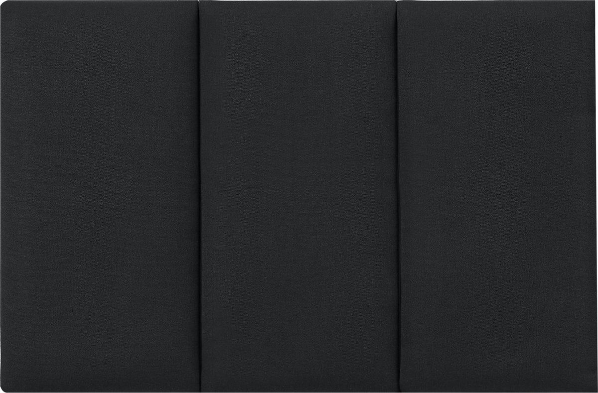 Gestoffeerde wandpanelen Carpino set van 3 stof 60x30 cm zwart [neu.haus]
