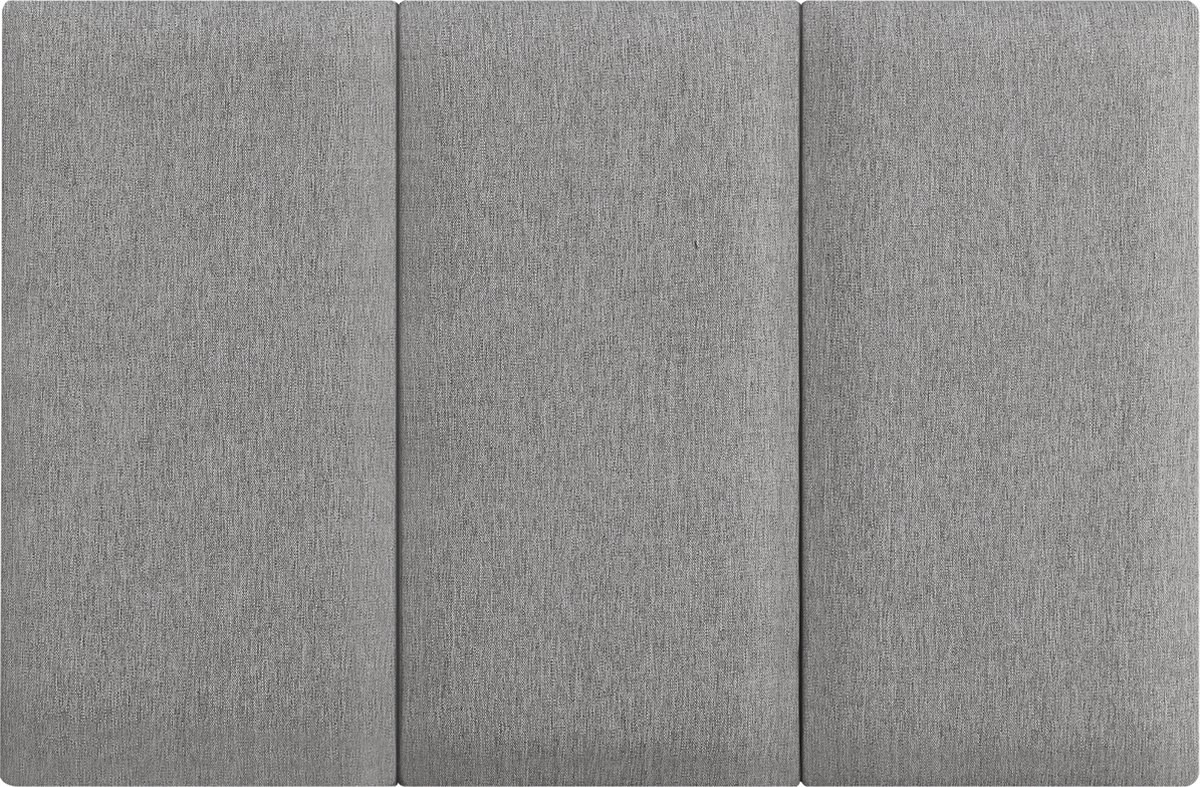 Gestoffeerde wandpanelen Carpino set van 3 stof 60x30 cm lichtgrijs [neu.haus]