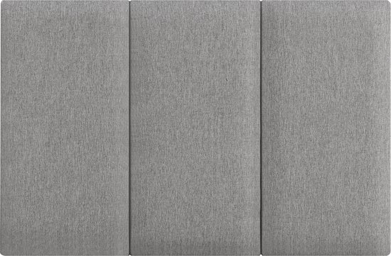 Panneaux muraux rembourrés Carpino lot de 3 tissu 60x30 cm gris clair [neu.haus]