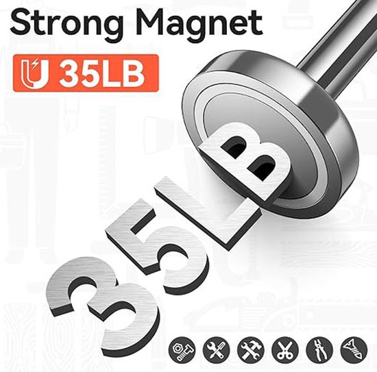 10 Stks Telescopische Magnetische Pickup Tool, Rvs Magnetische Pick Up Tool Telescopische Stok voor Schroeven Moeren Bouten Sleutels