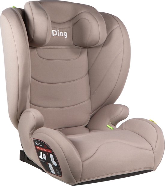 Foto: Ding owen autostoel taupe isofix en autogordel autostoel i size vanaf 100 tot 150cm 3 tot 12 jaar