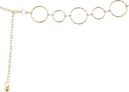 Landley Dames Gouden Ringen Kettingriem - Vrouwen Tailleriem Verstelbaar - One Size - Riem Goud