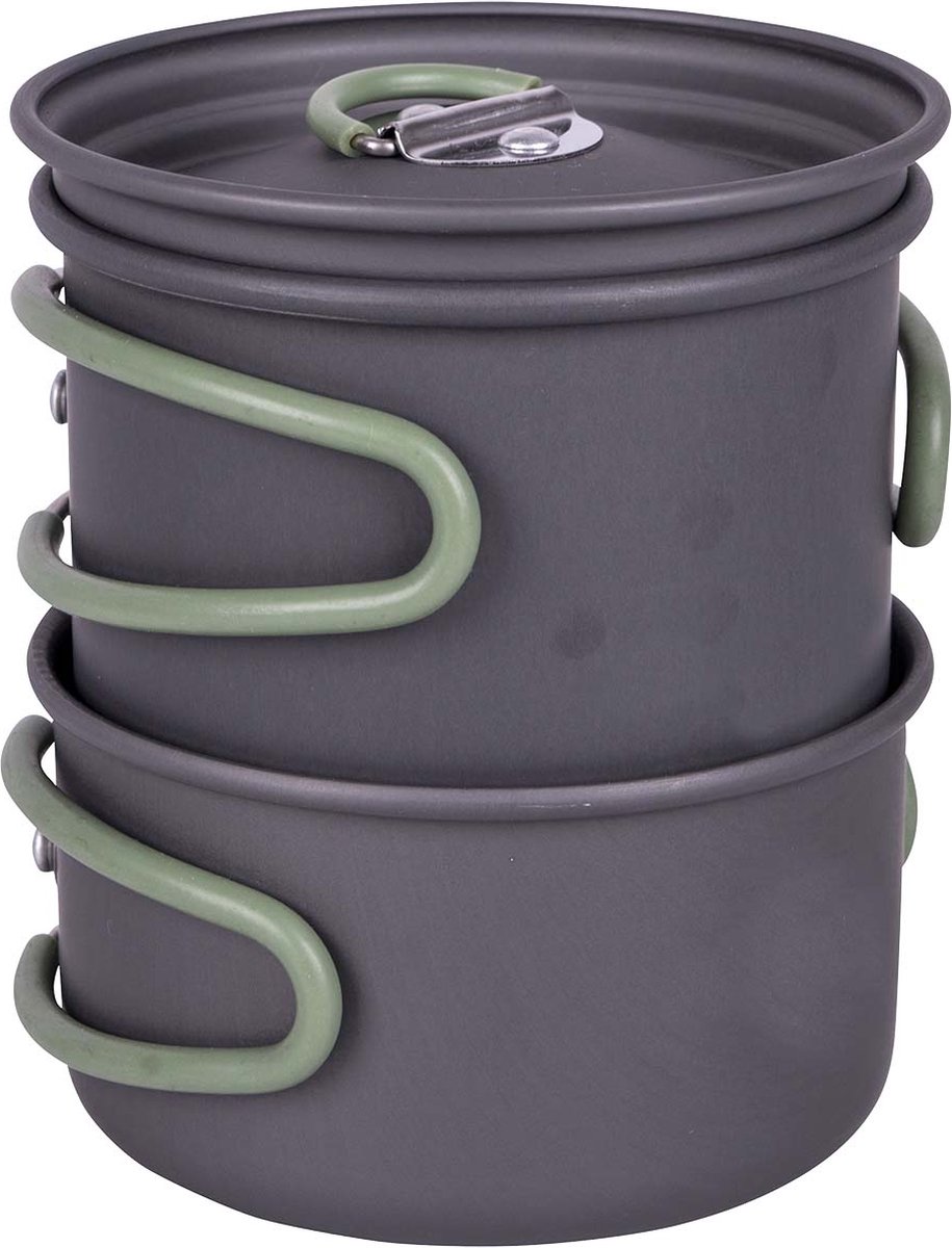 Bo-Camp Pannenset - Explorer - 2-Delig - Hard anodized - Aluminium