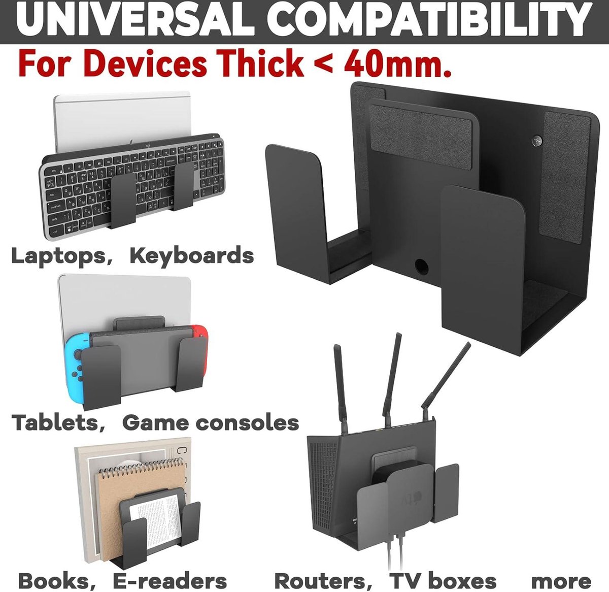 Wandhalterung Laptop/iPad Halter Workstation mit Mausablage, belüfteter Laptopablage, kippbarem und zusammenklappbarem Laptopständer Wandhalterung Laptop/iPad Halter Workstation mit Mausablage, belüfteter Laptopablage, kippbarem und zusammenklappbarem Laptopständer