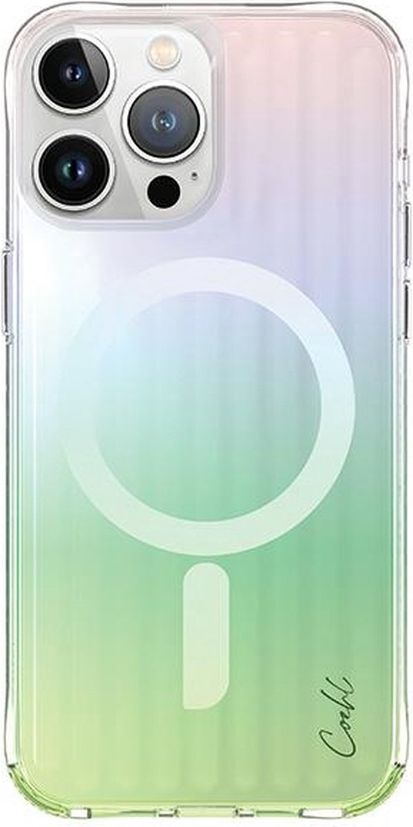 UNIQ Coehl Serie - iPhone 15 Pro Max Hoesje - Magneet Opladen - Opal - Iriserend