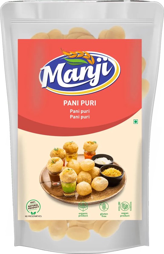 Manji - Pani Puri Deeg - Snack - Deegballetjes - 200 g