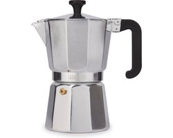La Cafetière Venice Aluminium espressomaker met koelblijvende handgreep en knop