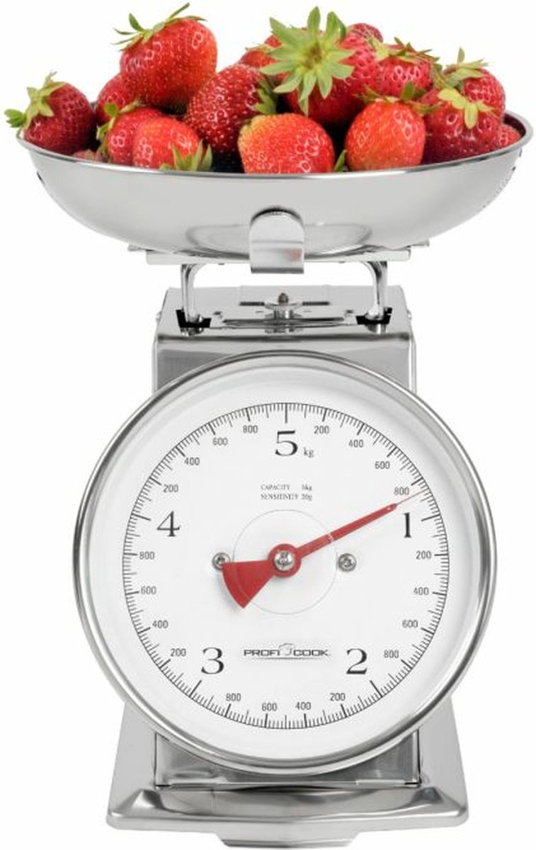 ProfiCook PC-KW 1247 Keukenweegschaal Met schaalverdeling Weegbereik (max.): 5 kg RVS