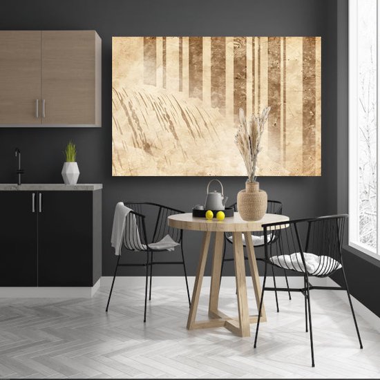 Tableau cascade - Tableaux nature - Tableau toile Rayures - Décoration salon industriel - Peintures sur toile - Décoration salon toile 70x50 cm