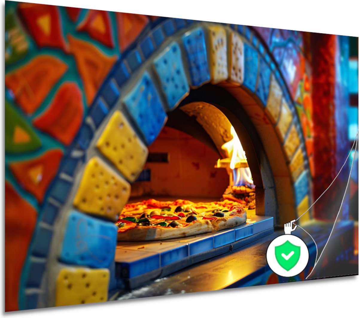 Pizza muurdecoratie - Eten muurdecoratie - Poster Oven - Wanddecoratie industrieel - Poste