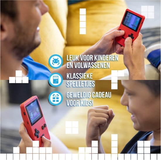 Silvergear Retro Game Console met 240 Arcade Games - Geen Internet Nodig - Gaming Spelcomputer voor Kinderen - Reisspelletjes Auto Vliegtuig - Handheld - Vakantie Speelgoed - Cadeau voor Jongens en Meisjes - 6, 7, 8, 9, 10, 11, 12, 13+ Jaar - Rood
