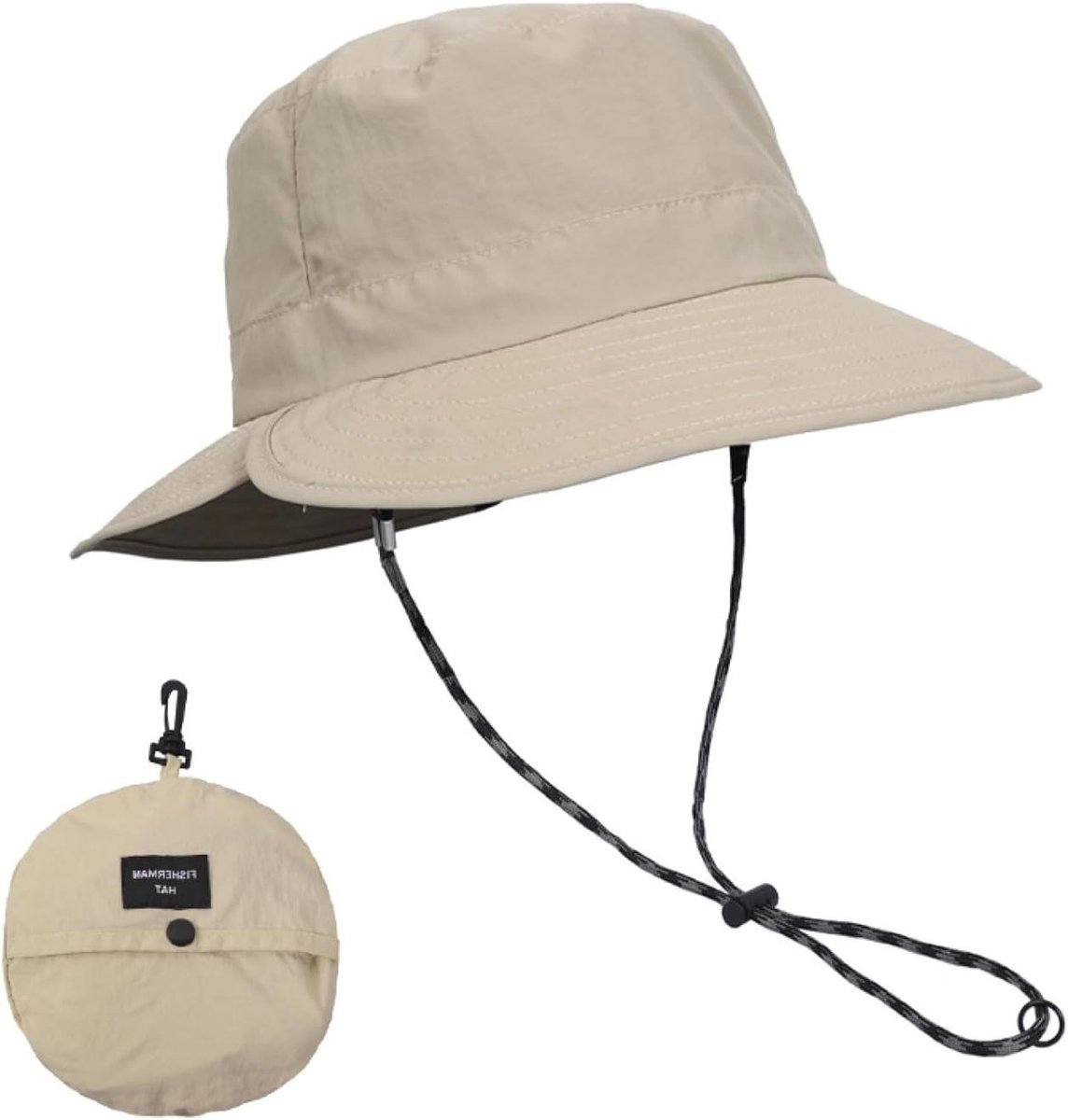 Goedkoopste Bucket Hat Dames Zonnehoed Opvouwbaar Cowboy Hoed UV-bescherming Snel Droog Verstelbare Maat 53-59 cm Sun Hat Fishing Hat