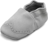 Grijze babyschoen Moccasin - Kunstleer - Maat 18 - Zachte zool - 0 tot 6 maanden