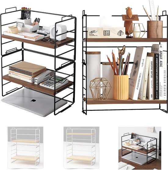 Petit Support De Rangement De Bureau, Organisation En Bois, Présentoir Pour Organisateur De Rangement De Bureau, Petite Bibliothèque, Pour Fournitures