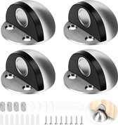 Deurstopper 4 stuks magnetische vloerdeurstoppers - roestvrij staal - muurbescherming - deurbescherming
