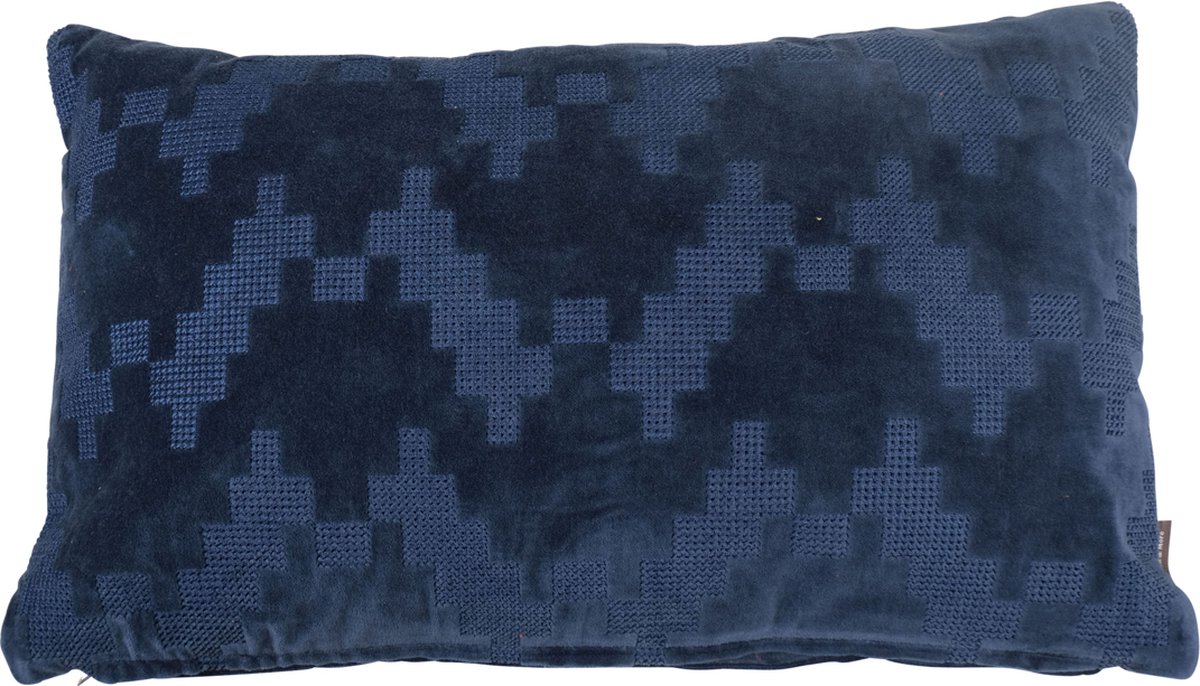 Linen & More Twisted Brooklyn - sierkussen - blauw - 30 x 50 cm