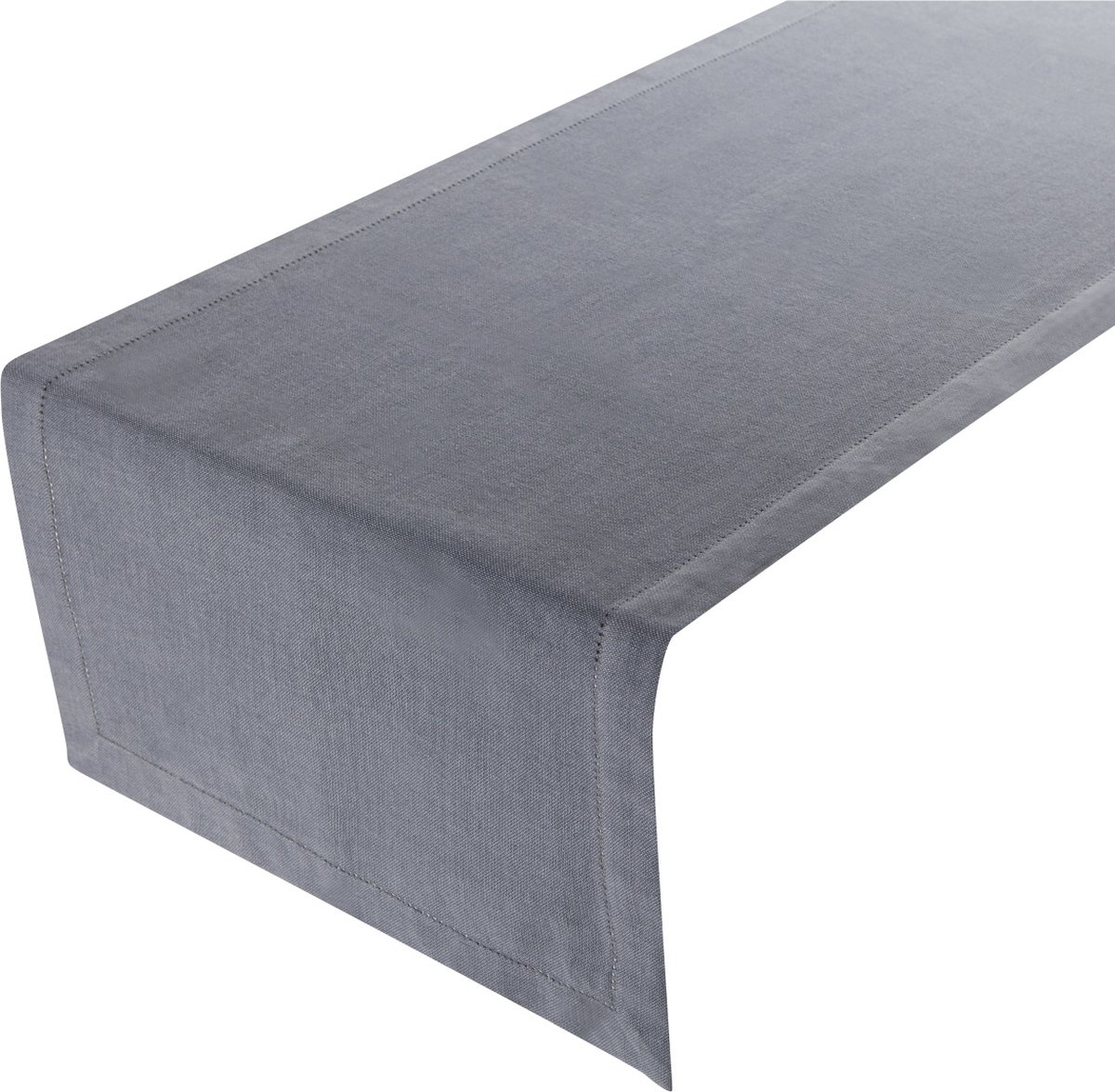 Linen & More - Tafelloper 'Indi' (50cm x 140cm, Grey)