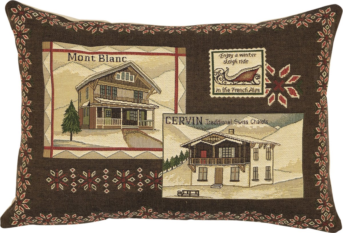 gobelin kussen alpen mont blanc 30x45cm