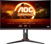 Gebogen monitor met AOC Gaming logo, 27 inch, 280Hz, 0.5ms, HDR, Adaptive Sync.