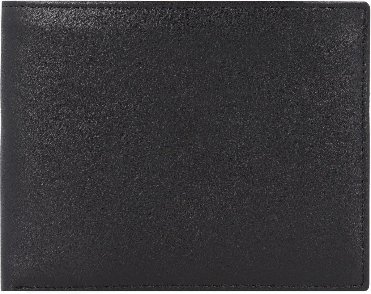 Esquire Frankfurt Portemonnee RFID-bescherming Leer 12.5 cm - Jongens - Horizontaal - schwarz