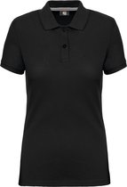 Polo Femme M Coupe du Monde. Designed To Work Col avec boutons Manches courtes Noir 65% Polyester, 35% Katoen