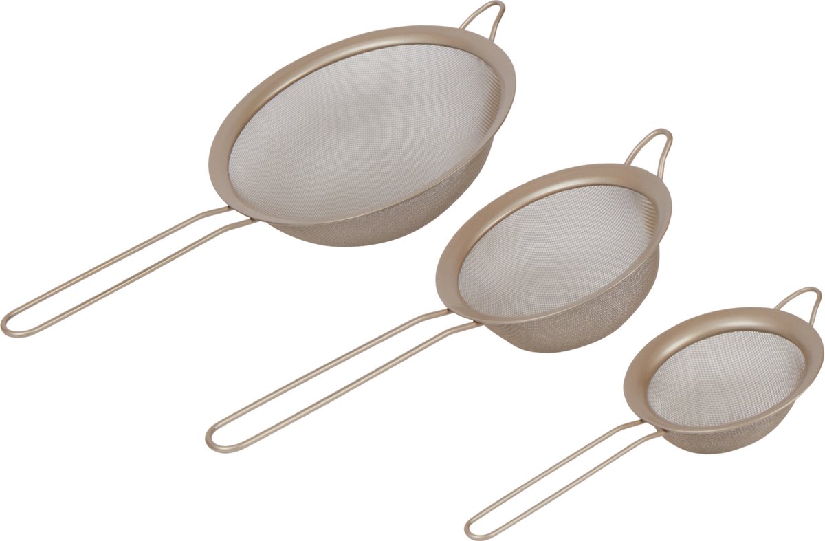 Salter Bakes Sieve Set – Set of 3 – Stainless Steel – Stainless Steel – Fine Wire Mesh – 10/14/20 cm