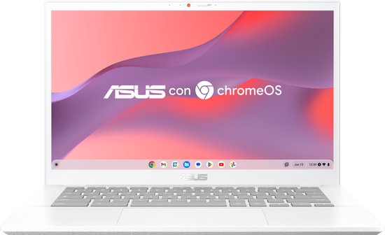 ASUS Chromebook Plus CX34 CX3402CBA-MW0345 Intel® Core™ i3 i3-1215U 35,6 cm (14") Touchscreen Full HD 8 GB LPDDR5-SDRAM 256 GB Flash Wi-Fi 6 (802.11ax) ChromeOS Spaans Wit - ASUS - Hoofdafbeelding