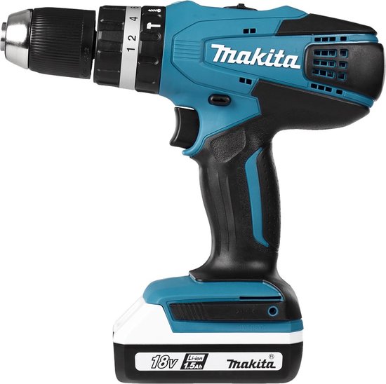 Makita HP457DWE Boor-/schroefmachine - 18V - Inclusief 2 Accu's en Lader