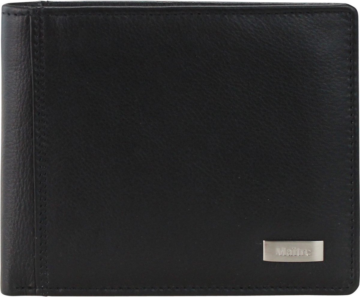 Maître Fusto portemonnee leer 12,5 cm - Dames - Horizontaal - schwarz