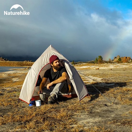 Tent - Lichtgewicht tent - Kampeertent - 2 persoons - Incl. grondzeil - Nylon - Outdoor - Waterdicht - Hiking - Wandelen — afbeelding 4