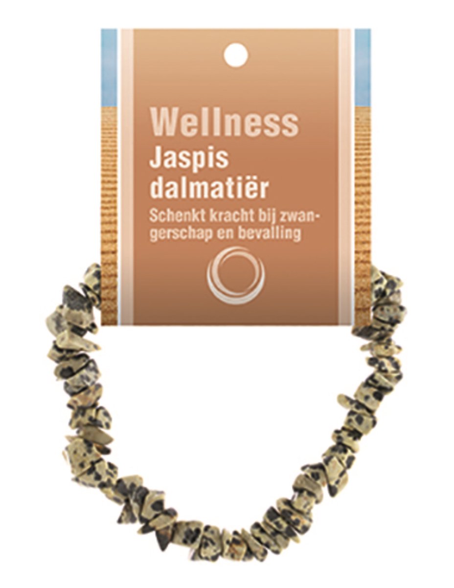 Ruben Robijn Jaspis dalmatiër splitarmband + kaart