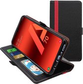 ebestStar - Hoes voor Samsung A70 Galaxy SM-A705F, Wallet Etui, Book case hoesje, Zwart, Rood