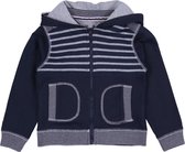 REBEL marineblauw en grijze zip-up hoodie