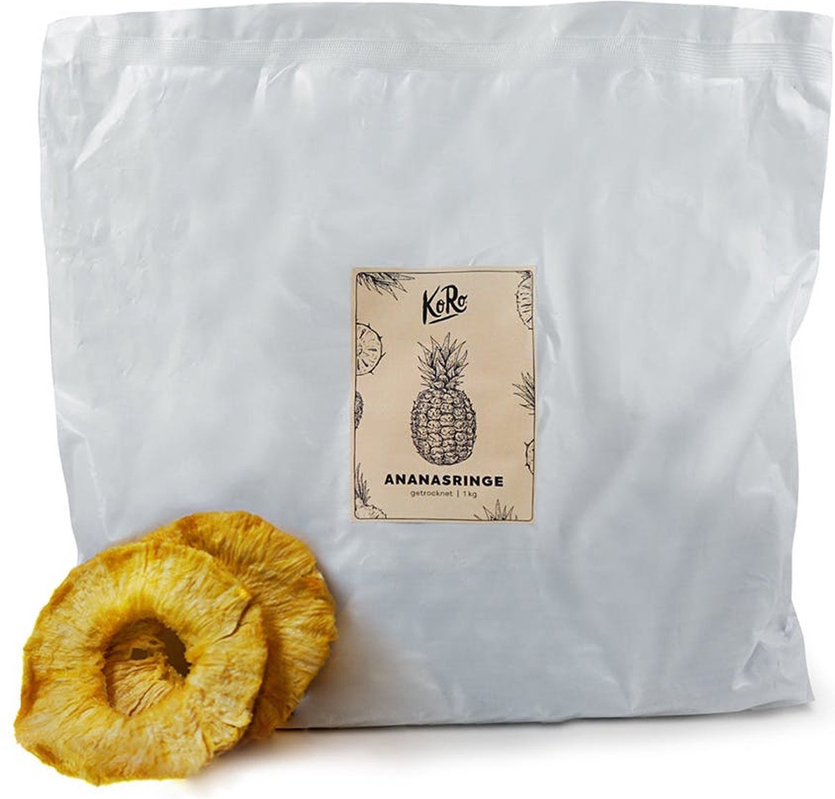Goedkoopste KoRo | Ananasringen zonder toegevoegde suiker 1 kg