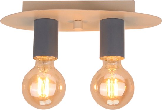 Chericoni Colorato Plafondlamp - 2 Lichts - Blauw - Ijzer & Metaal - Italiaans Design - Nederlandse Fabrikant.