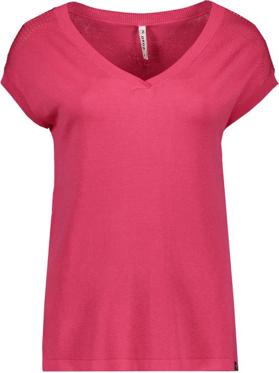Zoso T-shirt Nora Knitted Sweater 242 0400 Pink Dames Maat - 3XL