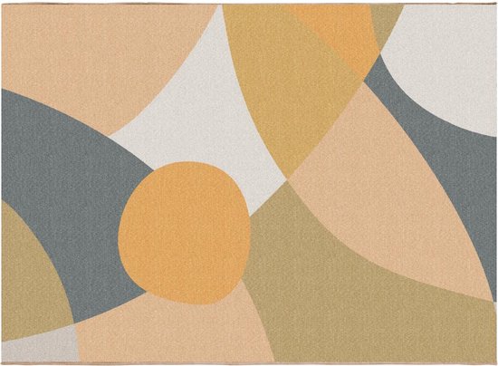 OZAIA Design-tapijt voor binnen of buiten met abstracte motieven - 150 x 200 cm - Verschillende kleuren - CREYSSE L 200 cm x H 0.6 cm x D 150 cm