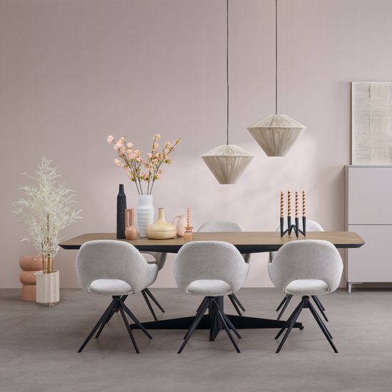 Light & Living Hanglamp Felida - Crème - Ø53cm - Modern - Hanglampen Eetkamer, Slaapkamer, Woonkamer