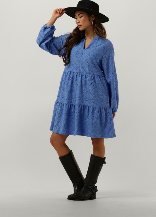 Object Objfeodora Gia L/s Dress Jurken Dames - Kleedje - Rok - Jurk - Lichtblauw - Maat XL