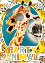 Kaart - Fun - Party animal, giraf - BWH35-B