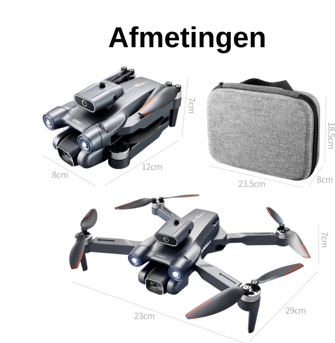SefSay Ultra Max Drone - Drone met dubbele ESC HD camera - Obstakel Ontwijking - Borstelloze motoren - 3 batterijen en een opbergtas - Geschikt voor kinderen en volwassenen – foto 7
