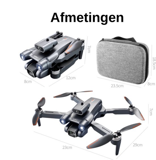SefSay Ultra Max Drone - Drone met dubbele ESC HD camera - Obstakel Ontwijking - Borstelloze motoren - 3 batterijen en een opbergtas - Geschikt voor kinderen en volwassenen
