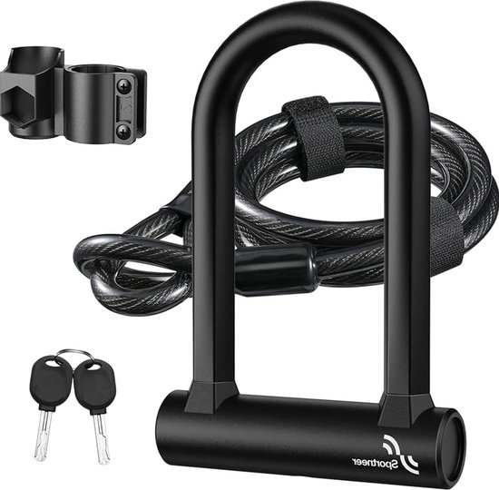 Fietsslot Beugelslot, Fietsslot U Fietsslot Zware Belasting Hoge Veiligheid D Fietsslot met 4FT