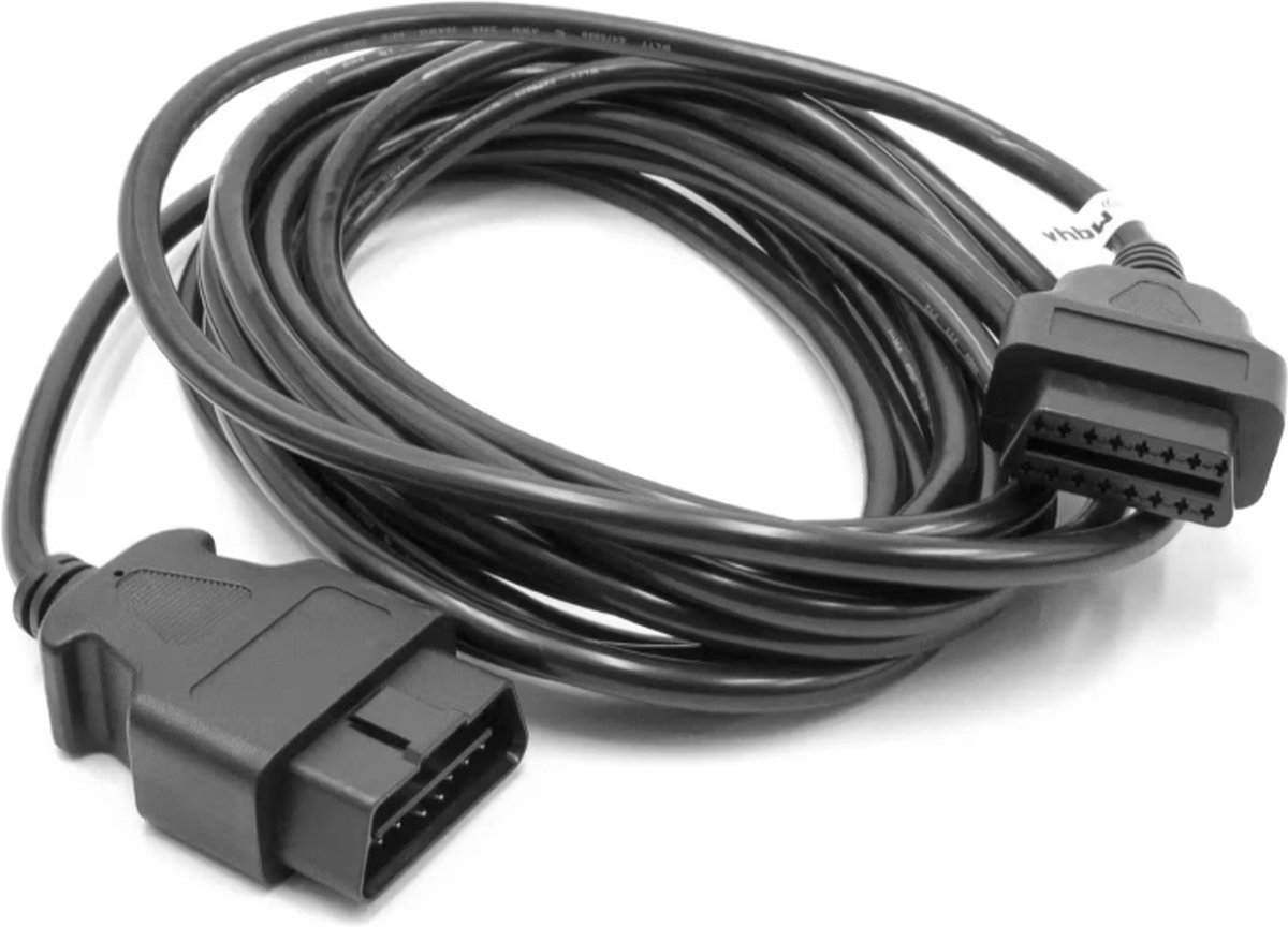 OBD2 Verlengkabel - Geschikt voor OBD II - 16-pins - 5 meter - Zwart