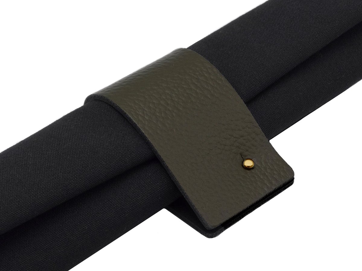 NOOBLU DUBL servetringen - Gold edition - Kleur: Olive green, Aantal: set van 4