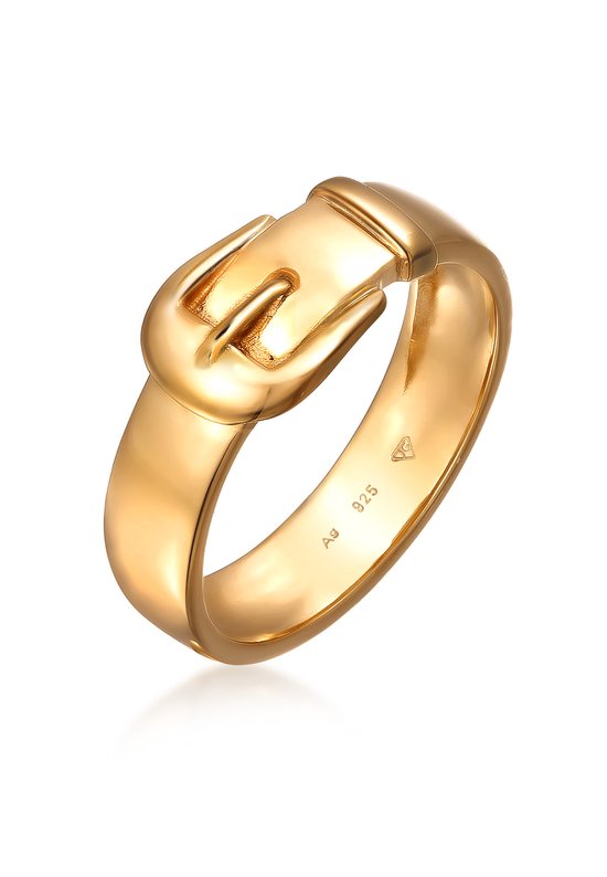 Zilveren goldplated kinderring met dubbel hart | Lucardi-BE