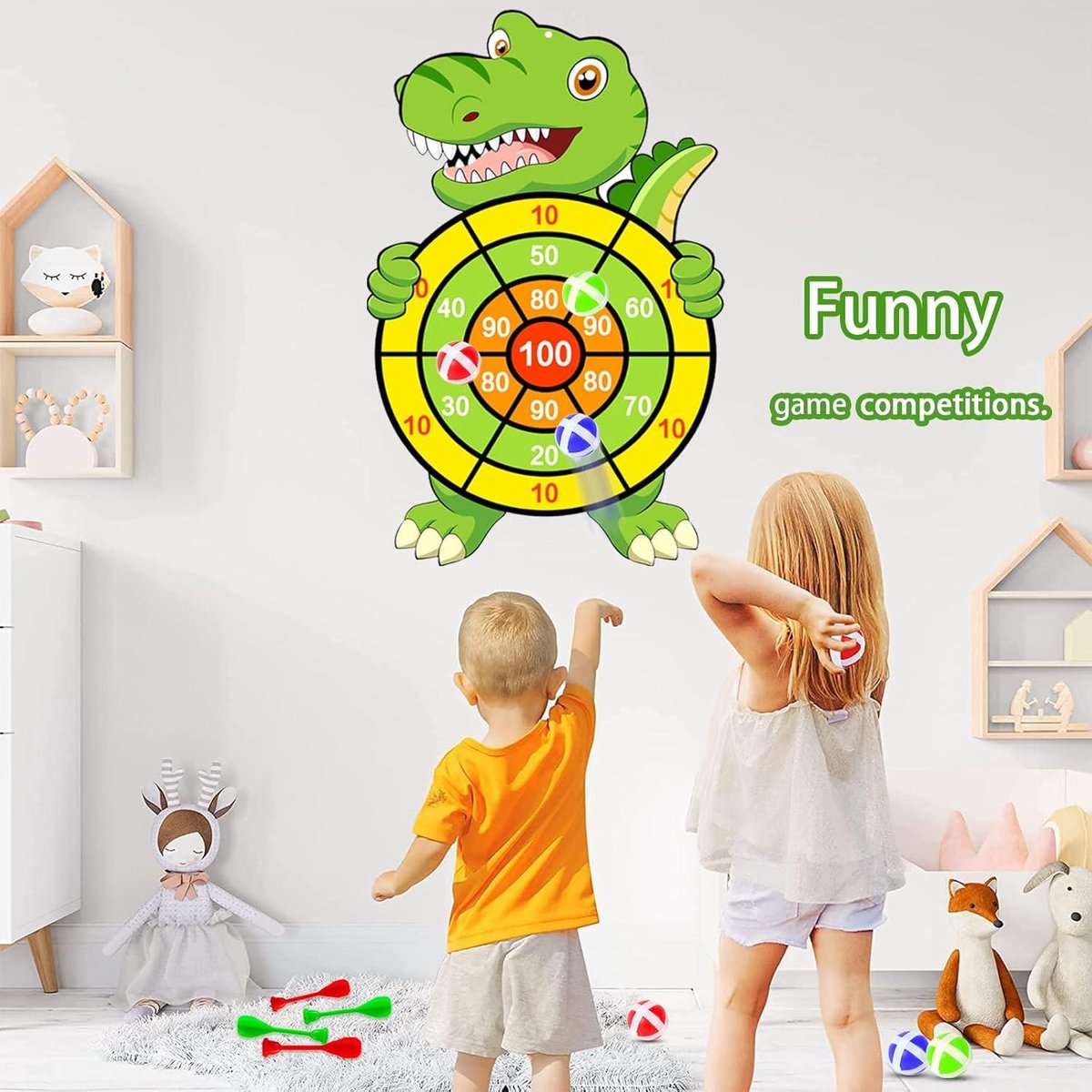 Dartbord Dinosaurus voor Kinderen Met Ballen klittenband