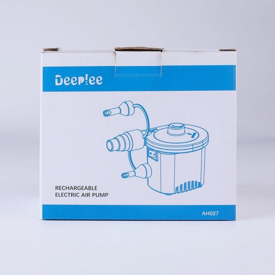 Woowind Elektrische pomp – Mini Luchtpomp voor Opblaasartikelen, Draadloos & Oplaadbaar, 200L/Min Luchtstroom, Blaast Op/Af Bedden, Vlotten, Tenten, met 10-Uurs LED-Licht, Ultradraagbaar Palmformaat